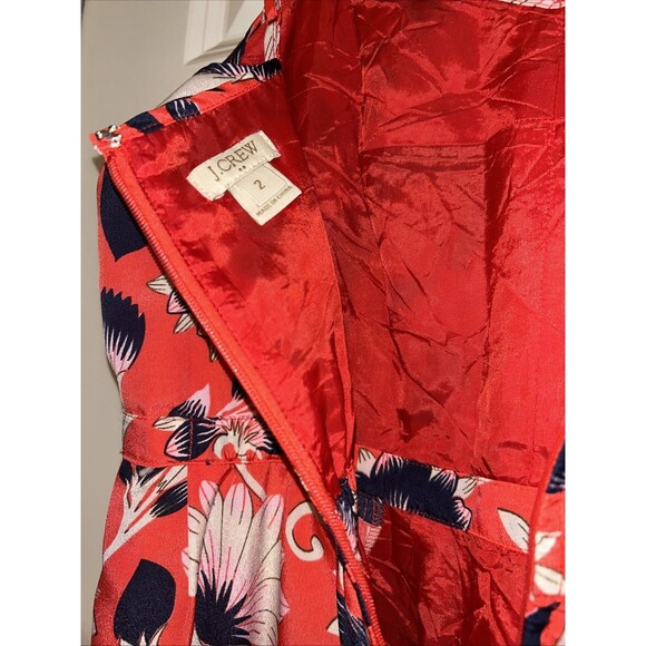 J.CREW Women's Floral Print Sun Dress With Pockets, Size 2 - Picture 3 of 8